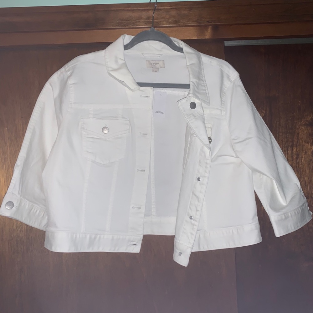 White jean jacket